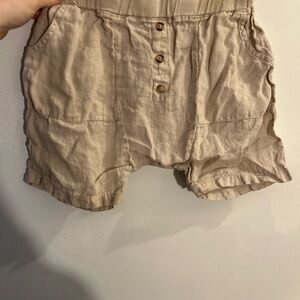 Kids Tan Button-Front Shorts